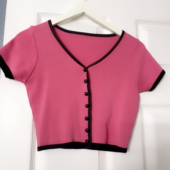 SHEIN Tops - Pink Button-Up Women's Top